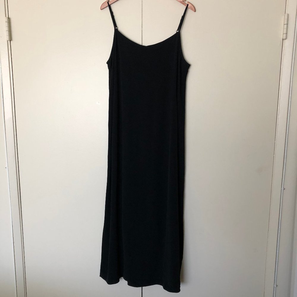 EILEEN FISHER Black Maxi Dress - L